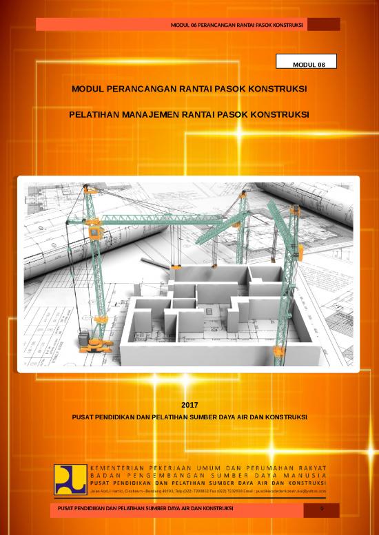 Manajemen Konstruksi 24315 | 5f3b1 Modul 6 Perancangan Rantai Pasok ...