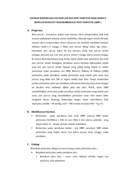 picture_Asuhan Keperawatan Post Partum 25361 | Askep Post Partum Dengan Riwayat Hpp