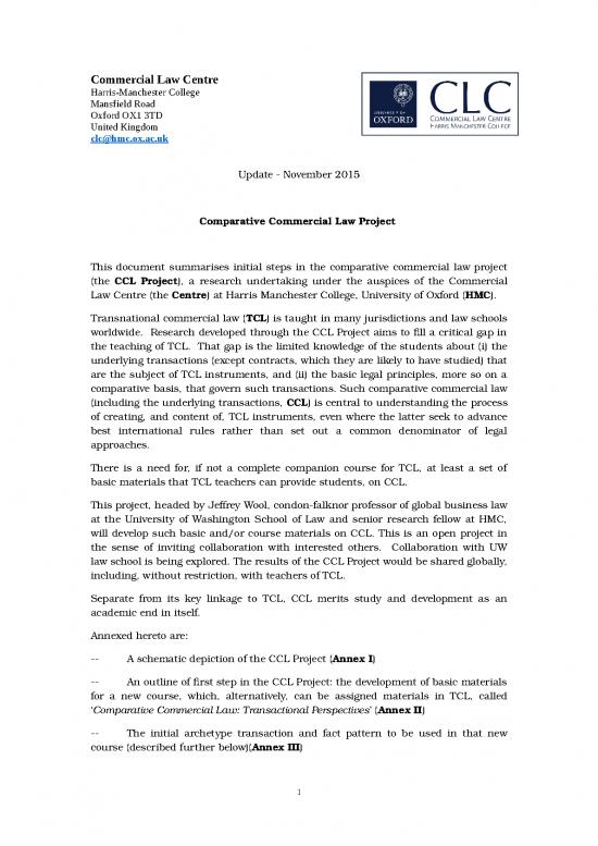 picture_Comparative Commercial Law   Clc Hmc Oxford   November 2015