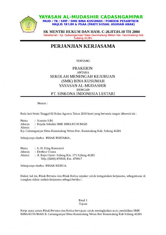 picture Perjanjian Kerjasama Smk 24479 | Contoh Surat Perjanjian Kerjasama Prakerin picture Perjanjian Kerjasama Smk 24479 | Contoh Surat Perjanjian Kerjasama Prakerin
