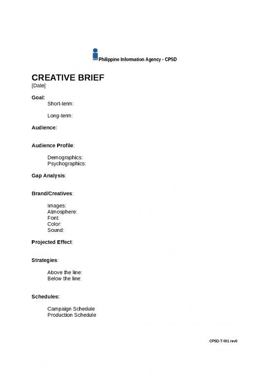 picture Creative Brief 25304 | Cpsd T 001 Rev0 (creative Brief Template)