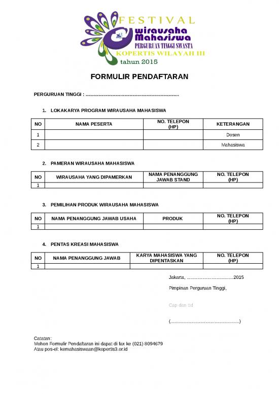 picture Lokakarya Mahasiswa Id 26368 | Formulir Pendaftaran