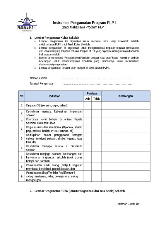 picture_Laporan Doc 24960 | Instrumen Pengamatan Plp 1 Upppl