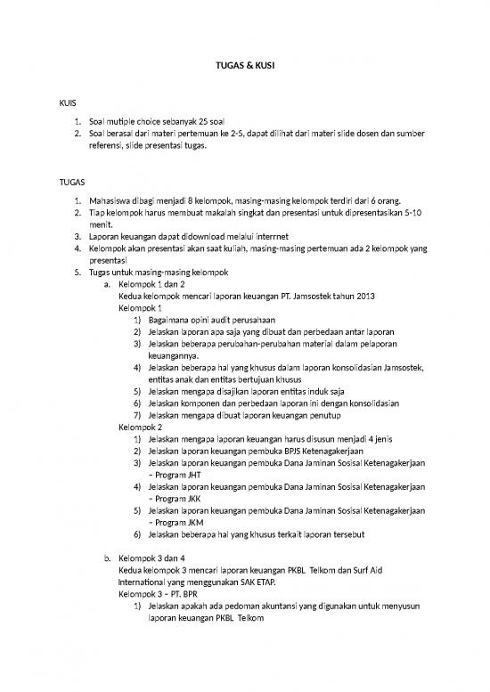 picture Laporan Keuangan 24244 | Keterangan Tugas Pelaporan Korporat
