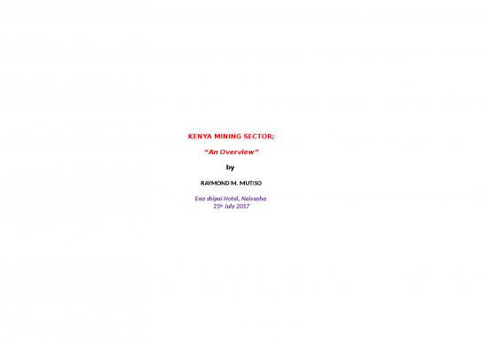 picture Financial Presentation Power Point 24004 | Mrb   An Overview Of The Kenyan  Mining Sector   25 07 2017