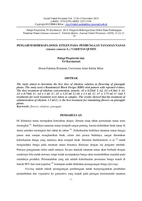 picture Pengaruh Etilen Id 24806 | Pengaruh Beberapa Dosis Etilen Pada Pembungaan Tanaman Nanas