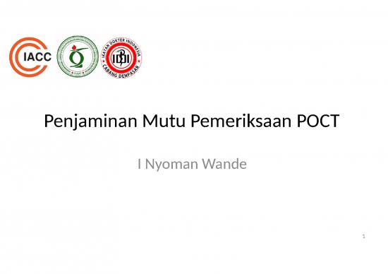 picture Chemistry Ppt 26267 | Penjaminan Mutu Pemeriksaan Poct