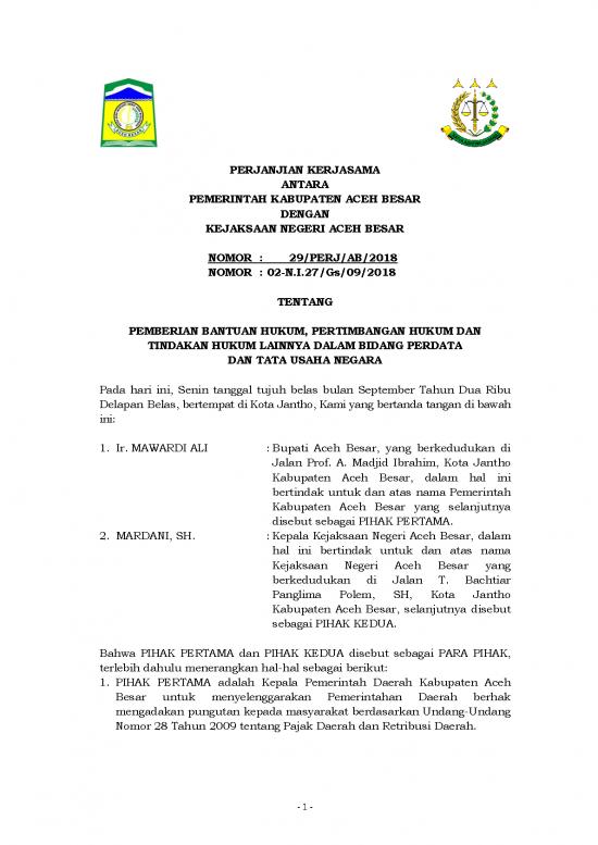 picture1_Perjanjian Kerjasama Id 25630 | Pks Pemkab Aceh Besar Kejaksaan Negeri Aceh Besar