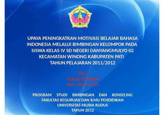 picture Motivasi 25511 | Presentasi Skripsi Yulia Istiana