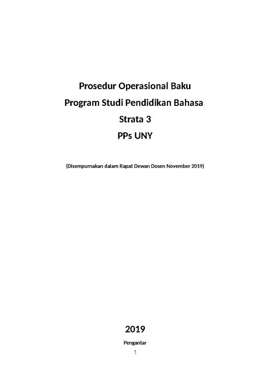 Prosedur Operasional Baku