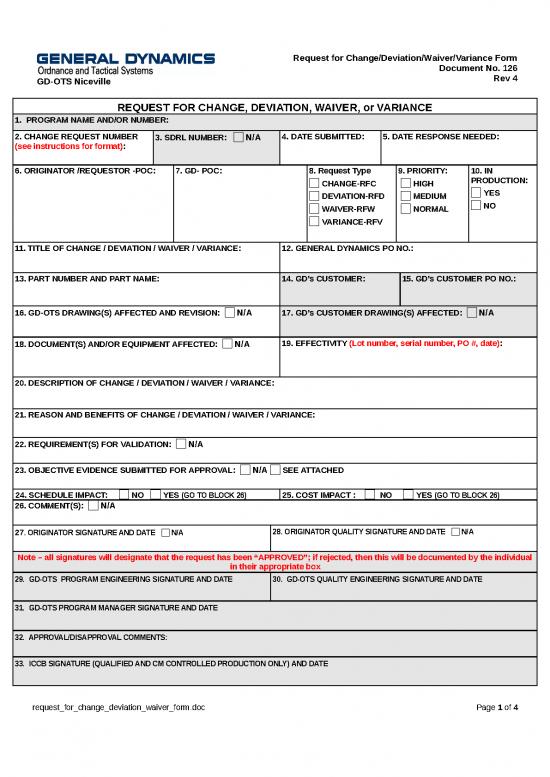 picture_Request For Change Deviation Waiver Form