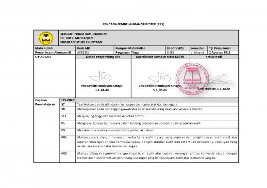 picture Laporan Pdf 25171 | Rps Ak82337 Pemeriksaan Akuntansi Ii