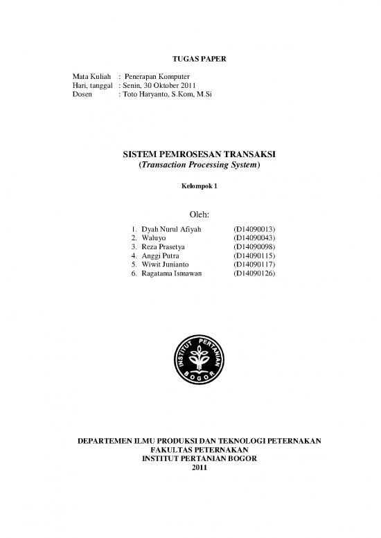 picture Sistem Pemrosesan Transaksi Id 24172 | Si Pemrosesentransaksi Kelompok 1