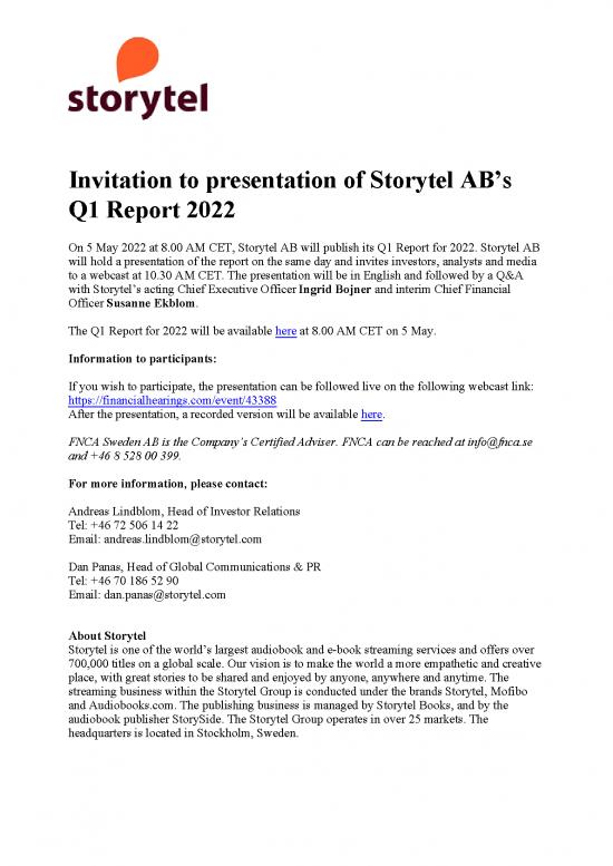 picture1_Financial Spreadsheet 26003 | Storytel Invitation To Presentation Of Storytel Abs Q1 Report 2022 220425