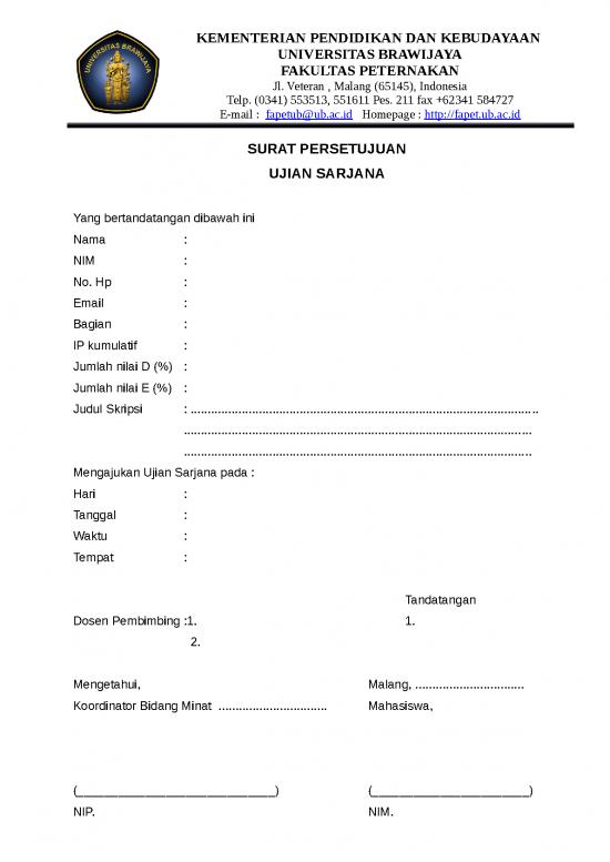 picture Surat Persetujuan Id 24692 | Surat Persetujuan Ujian Sarjana