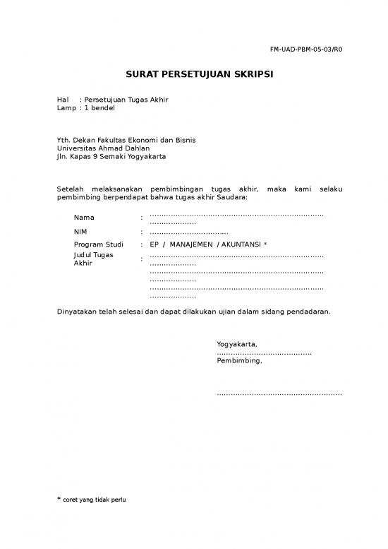 picture Surat Persetujuan Id 24693 | Surat Persetujuan Ujian Ta