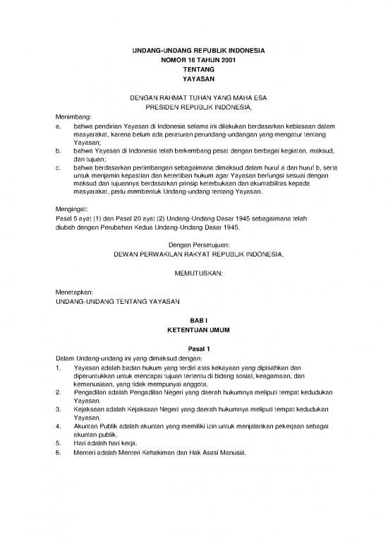 picture_Hukum Pdf 25333 | Uu N 16 Th 2001 Tentang Yayasan
