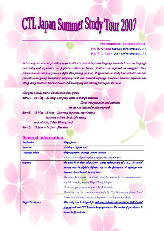 picture1_Information Flyer Template Free 27578 | 2007 Study Tour   Sakura
