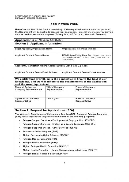 Company Presentation Template 28888 2025 Application Form Rev 1