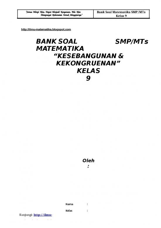 picture_Bank Soal Kesebangunan Kekongruenan