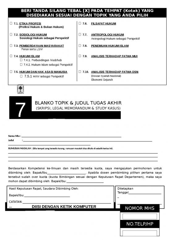 picture Sosiologi Hukum Id 26554 | Blanko 7 Hk Dasar