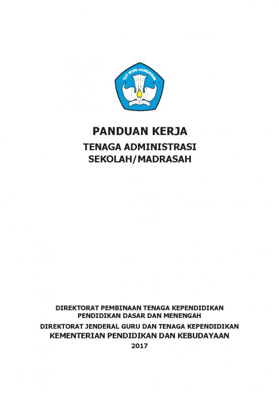 Pendidikan Pdf 28482 | Buku Panduan Kerja Tenaga Administrasi Sekolah