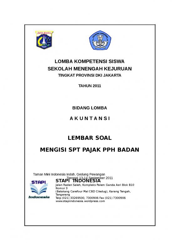 picture Laporan Laba Rugi 27167 | Cetak 4 Soal Spt Pajak Pt Stapi Indonesia