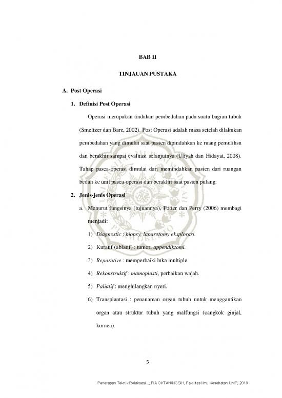 picture_Post Operasi Id 27394 | Fia Oktaningsih Bab Ii