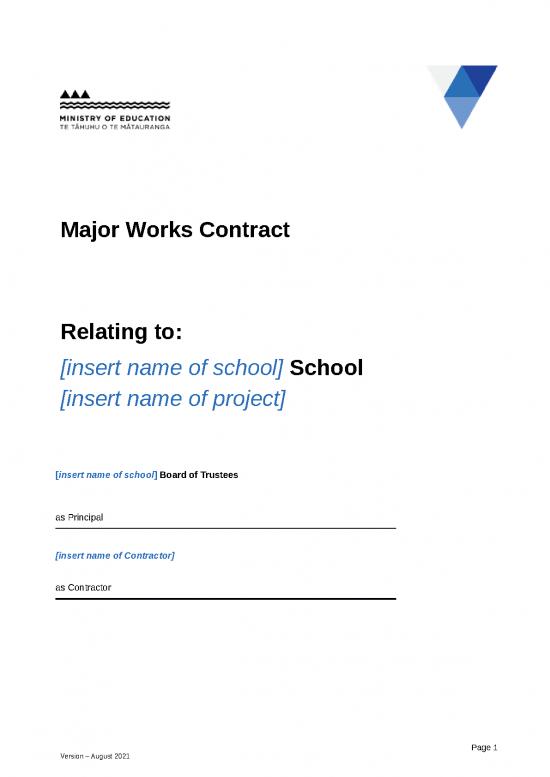 picture_Construction Spreadsheet 28806 | Major Works Contract Nzs3910 Template School Led Projects August 2021