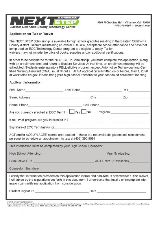 picture Application Format Pdf 28214 | Next Step Scholarship App