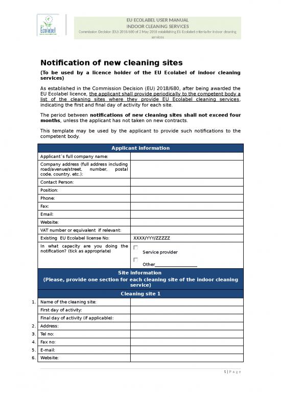 picture1_Free Templates For Cleaning Services 28615 | Notification Of New Cleaning Sites