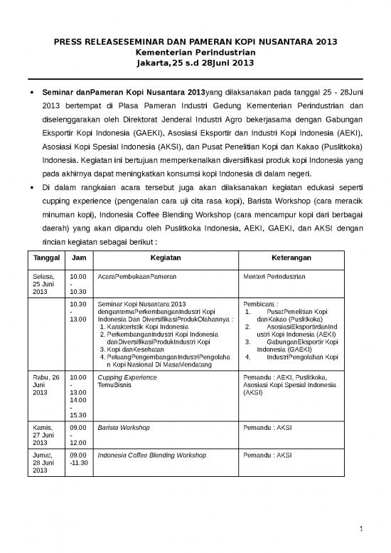 picture_Pointers Seminar Dan Pameran Kopi Nusantara 2013