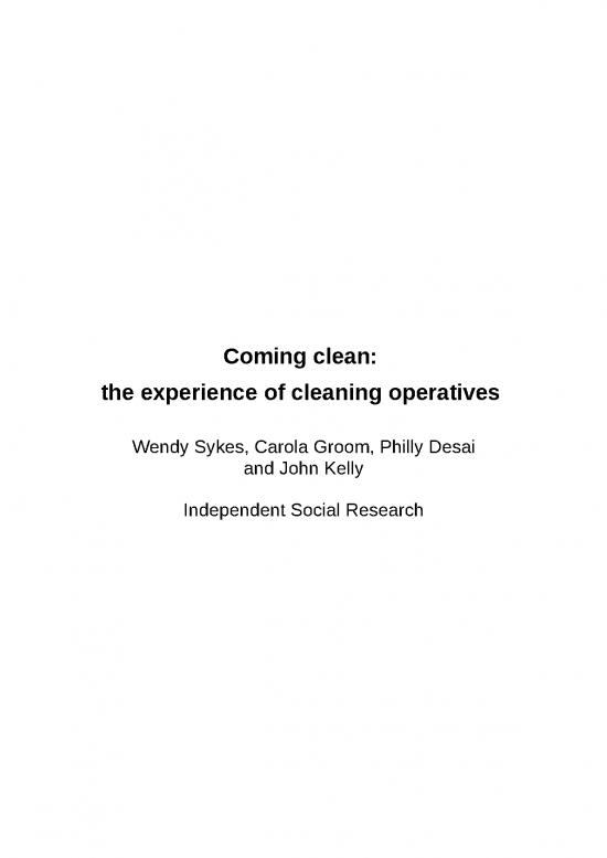 picture1_Free Cleaning Flyer Templates 28644 | Research Report 95 Coming Clean The Experience Of Cleaning Operatives