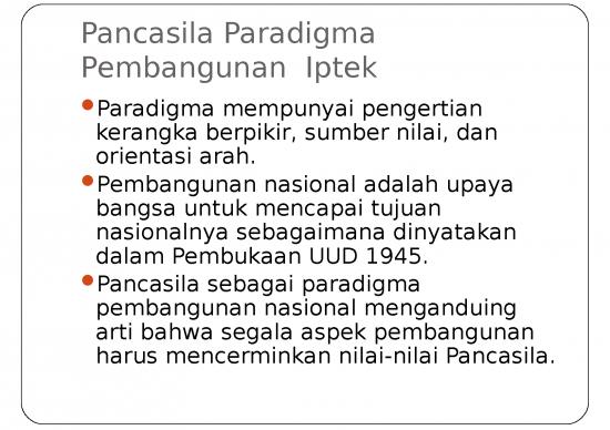 Pancasila Paradigma Pembangunan Id 27275 | Pancasila Sebagai Paradigma ...