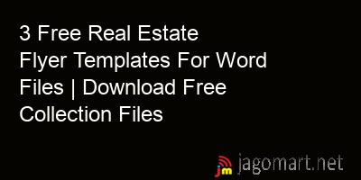 picture 3 Free Real Estate Flyer Templates For Word Files | Download Free Collection Files