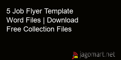 picture 5 Job Flyer Template Word Files | Download Free Collection Files