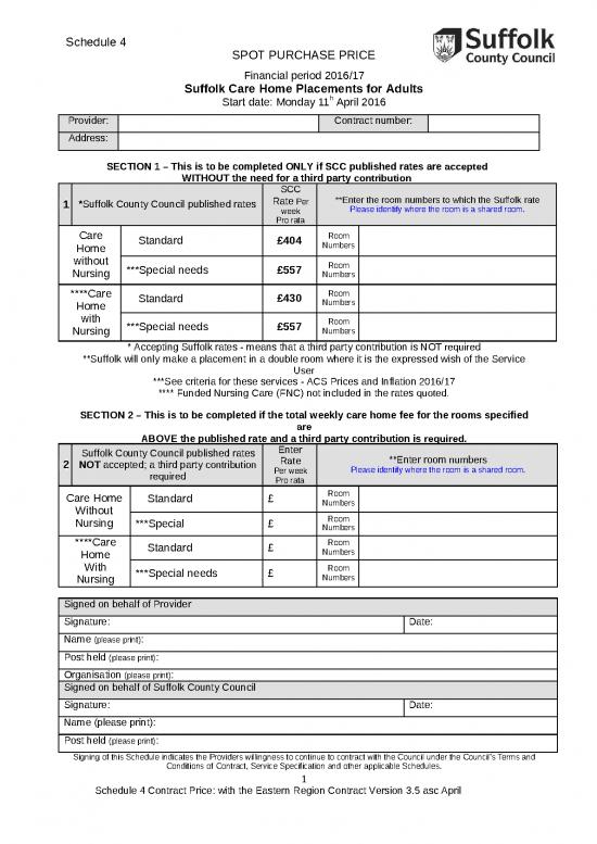 picture_Service Invoice Template Word 30683 | 2016 04 05 Schedule 4 Price Care Home Adults Suffolk