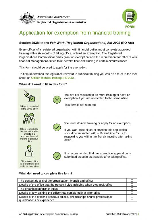 picture_Financial Spreadsheet 29852 | Af004 Financial Training Exemption Form