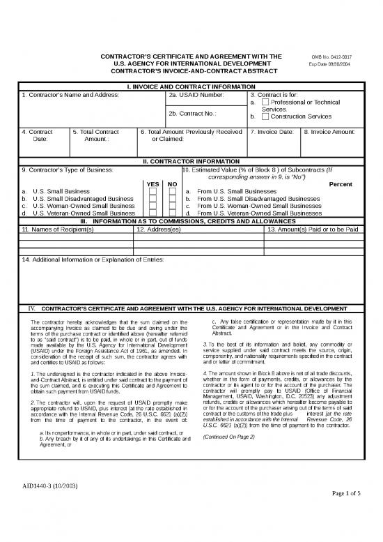 picture1_Aid 1440 3 (contractor's Certificate & Agreement With Usaid Contractor's Abstract)