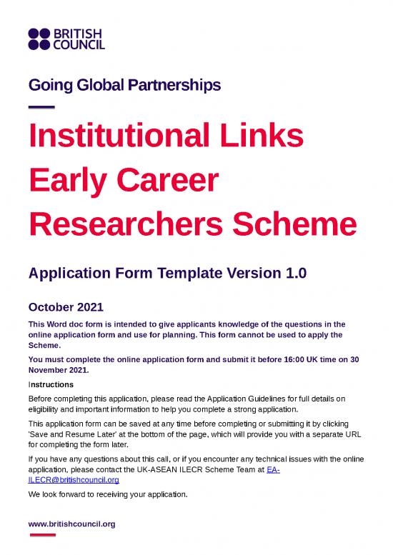picture Planning Spreadsheet 29326 | Annex 1 Il Ecr Application Form Final V0