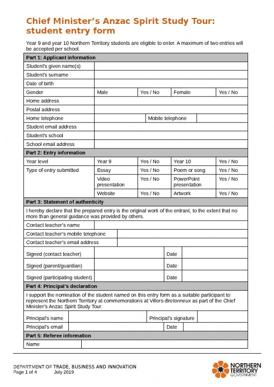 picture_Spreadsheet Data Entry 29073 | Anzac Spirit Student Entry Form