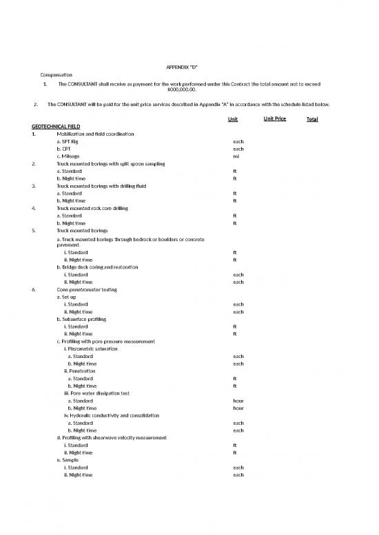 picture1_Excel Sheet Work 31118 | Appendix D   Schedule Of Geotechnical Pay Items