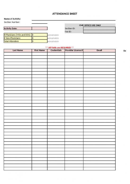 picture Excel Sheet Download 30779 | Attendance Template Course