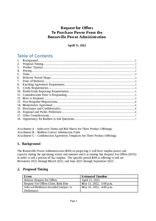 picture Spreadsheet Sheets 29325 | Bpa Rfo Document For The Sale Of Energy And Capacity April 2022