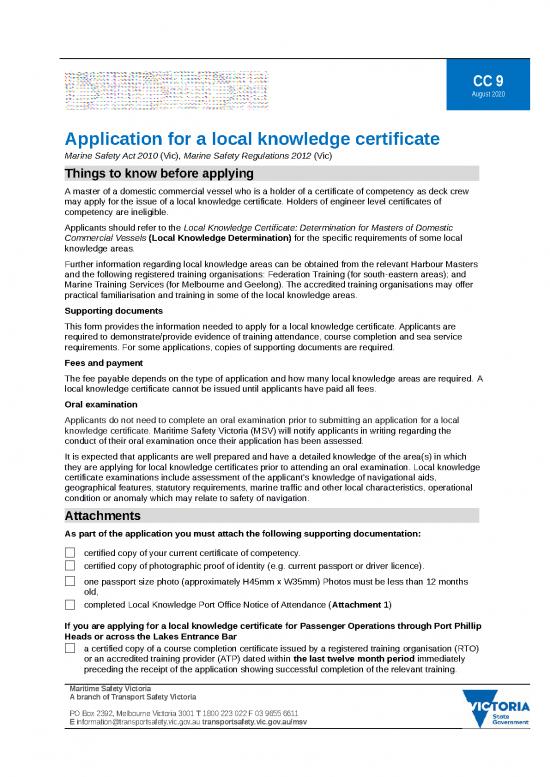picture Certificate Word Format 30149 | Cc 9 Local Knowledge Certificate Application