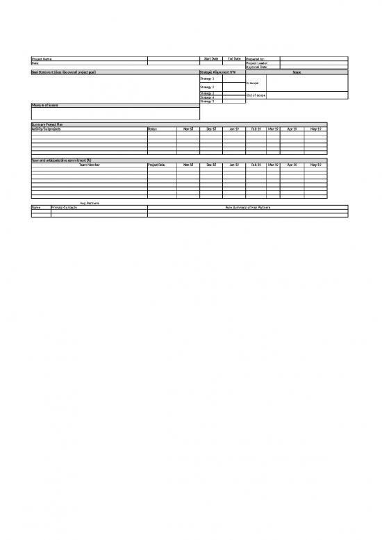 picture Summary Format In Excel 30775 | Chapman & C Project Plan Template