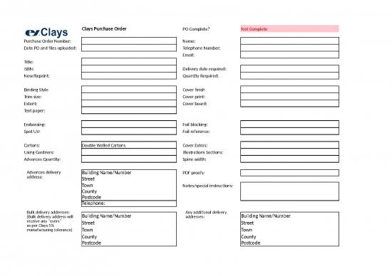 picture Free Excel Files Download 31499 | Clays Indie Purchase Order Paperback 1