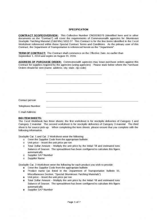 picture Spreadsheet Sheets 30567 | Cn00038376 Solicitation 1