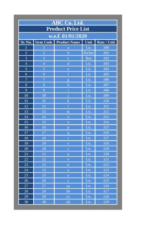 picture1_Price List Template Excel Free Download 31464 | Consolidated Sales Analysis Report