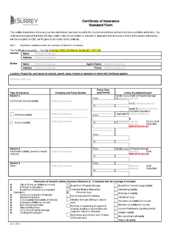 picture1_Certificate Word Format 30288 | Dct Standard Certificate Of Insurance 2014